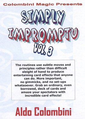 Simply Impromptu Volume 3 by Aldo Colombini