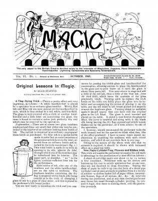 Stanyon's Magic Magazine Volume 6 (Oct 1905 - Sep 1906) by Ellis Stanyon