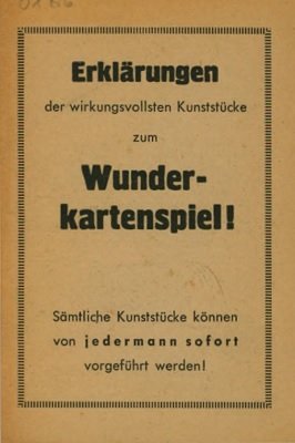 Das Wunderkartenspiel by Friedrich W. Conradi-Horster