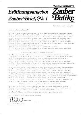Zauber-Brief Nr. 1-10 by Eckhard Böttcher