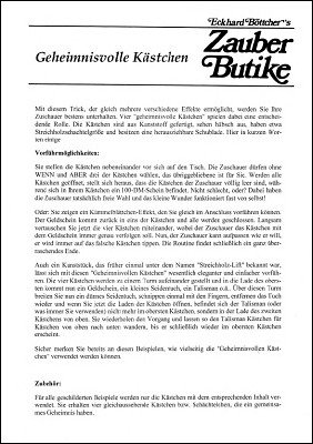 Zauber Butike Routinensammlung 7 by Eckhard Böttcher