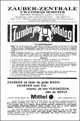 Zauberzentrale Jumbo Katalog by Friedrich W. Conradi-Horster